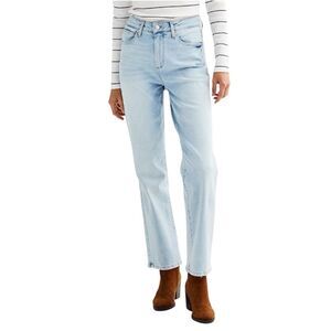 NWT Sonoma High Rise Straight Stretch Jeans in Light Wash Blue 12R